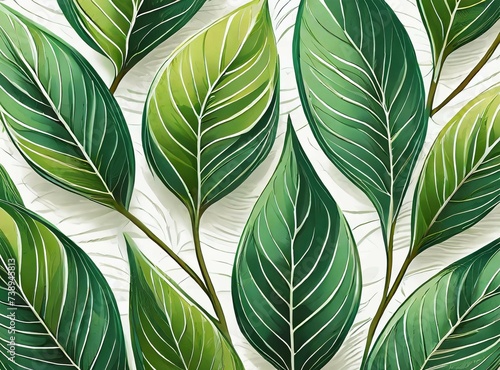 Leaves illustration background for design 