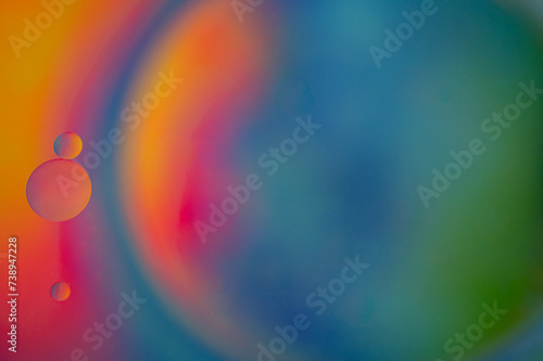 colourful oil droplets on water © radek