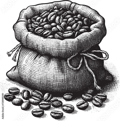 Burlap Sack With Coffee Beans