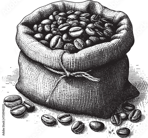 Burlap Sack With Coffee Beans