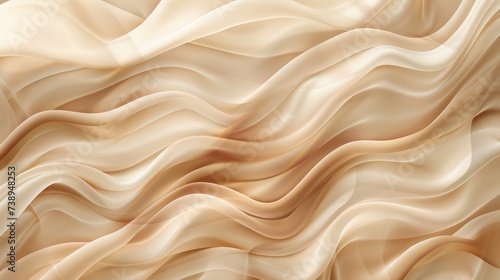 abstract background with smooth wavy lines in beige and brown colors