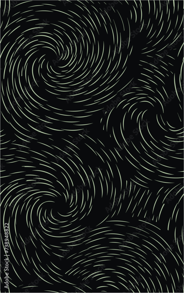 Topographic map. Fractal lines background. Rough texture. Vector abstract retro illustration. Structure from a skin of a zebra. Background brush pattern. Seamless.