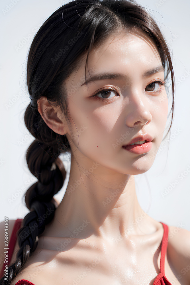Gorgeous Asian Young Female Model - Fashion or Cosmetics Model - Surreal Beauty with Perfect Fine Features - Beautiful Smooth Hair Gorgeous Asian Young Female Model - Fashion or Cosmetics Model - Surreal Beauty with Perfect Fine Features - Beautiful Smooth Hair