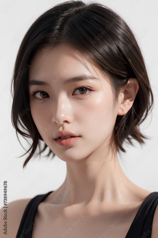 Gorgeous Asian Young Female Model - Fashion or Cosmetics Model - Surreal Beauty with Perfect Fine Features - Beautiful Smooth Hair Gorgeous Asian Young Female Model - Fashion or Cosmetics Model - Surreal Beauty with Perfect Fine Features - Beautiful Smooth Hair