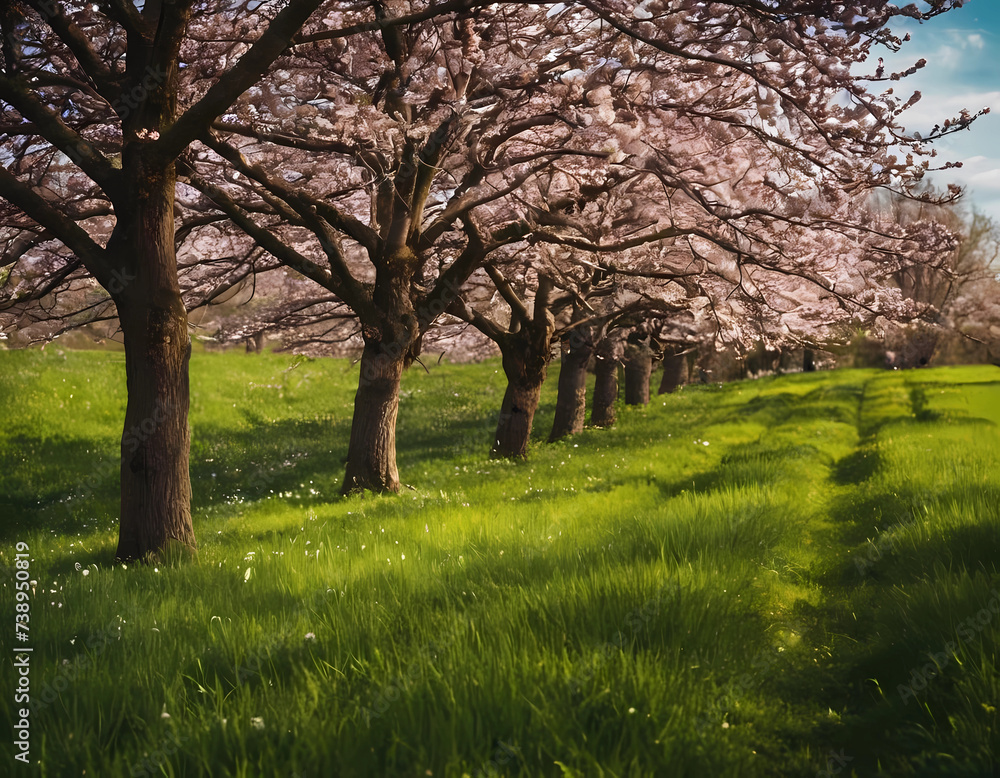 Natural spring background and flower tree
Natural spring background and flower tree