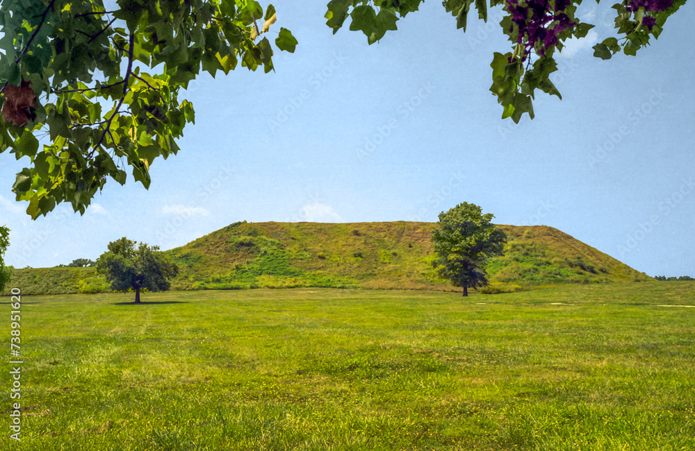 Monks Mound Located At The Cahokia Mounds UNESCO World Heritage Site