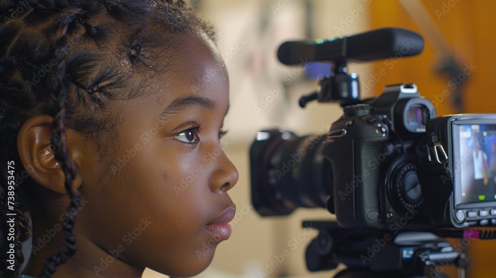 A teenage filmmaker producing a documentary that amplifies the voices of marginalized communities and advocates for social change, inspired by the empathy and compassion of Indigo