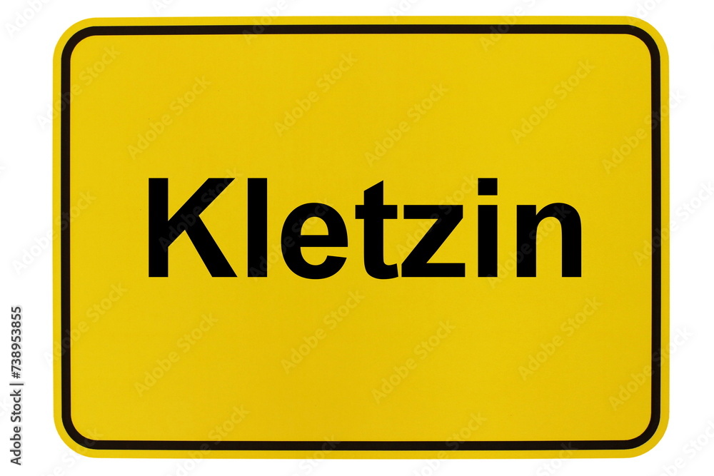 Illustration eines Ortsschildes der Gemeinde Kletzin in Mecklenburg-Vorpommern Illustration eines Ortsschildes der Gemeinde Kletzin in Mecklenburg-Vorpommern