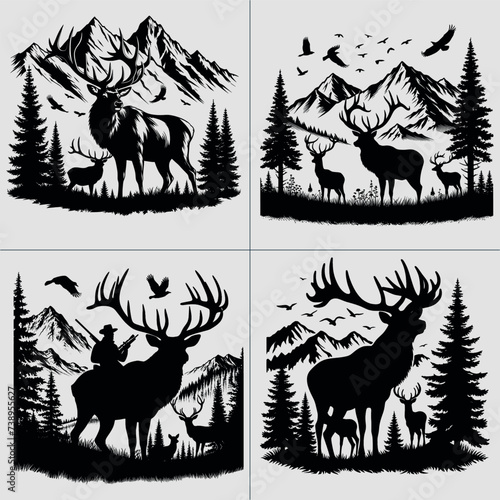 Big Buck, Whitetail Deer , Deer Hunting, Hunting SVG, Whitetail Buck, Deer Season, Hunting Design vector File