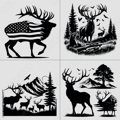Big Buck, Whitetail Deer , Deer Hunting, Hunting SVG, Whitetail Buck, Deer Season, Hunting Design vector File