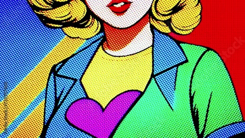  Pop Art illustration halftone  art animation