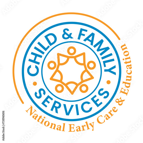 Child and Family logo, foster care logo, children care logo