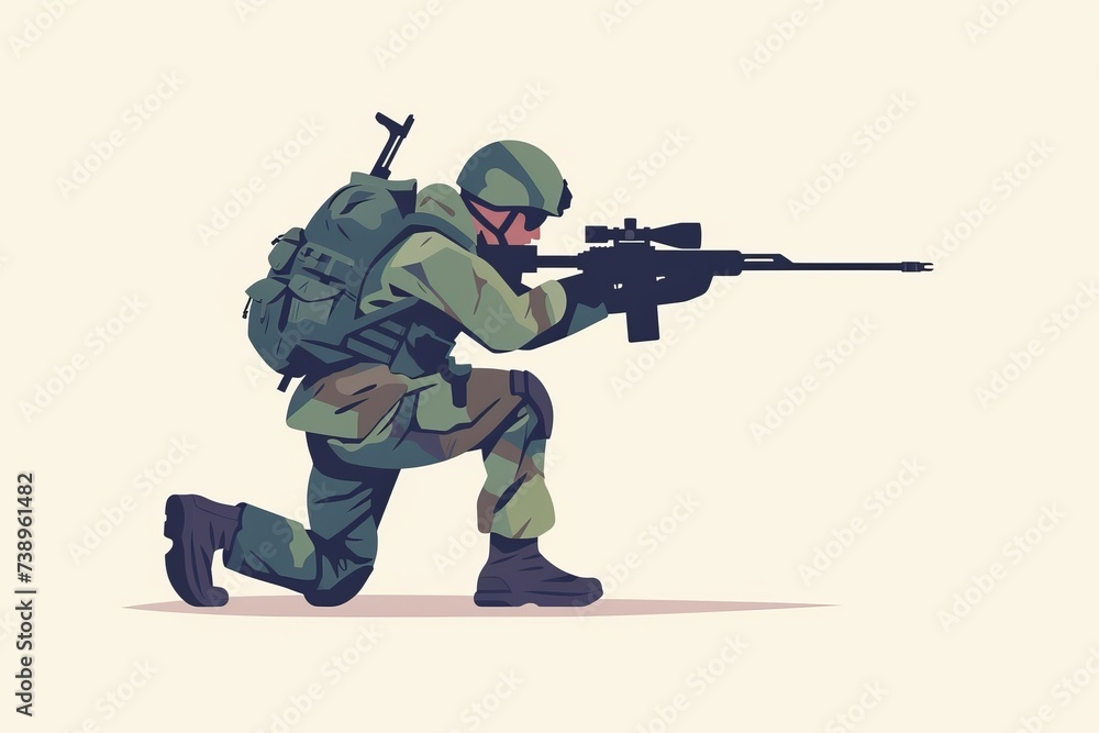 Soldier Running With Gun Soldier Running With Gun