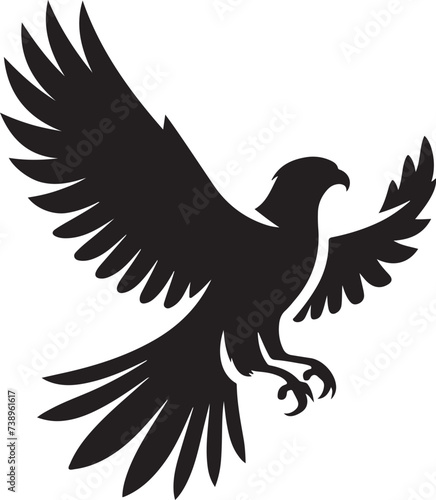 Falcon silhouette vector illustration