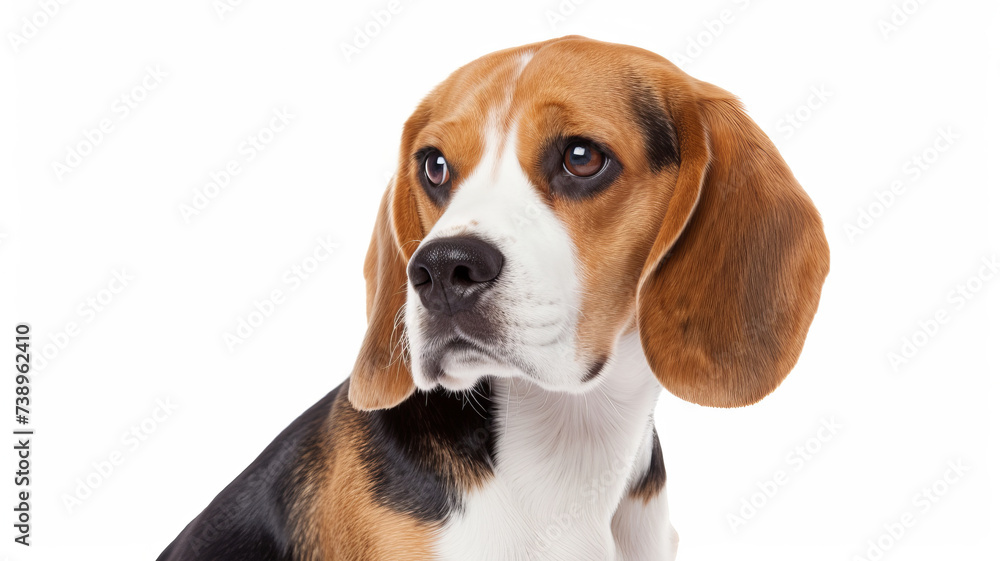 A beagle's portrait captures its loyal and curious nature, perfect for pet lovers - AI Generative.