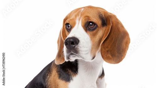 A beagle's portrait captures its loyal and curious nature, perfect for pet lovers - AI Generative.