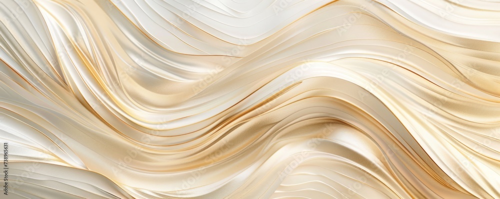 golden smooth wavy wired background Generative AI golden smooth wavy wired background Generative AI