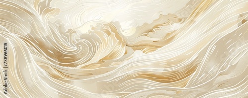 vintage gold abstract line background illustration Generative AI