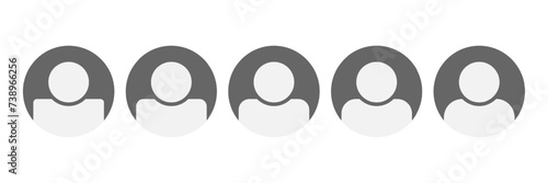 Login user headshot avatar. Person profile flat circle icon. Register mentor placeholder. Neutral gender portrait silhouette. Human empty photo picture.