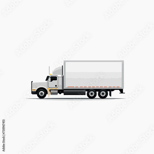 Refrigerated truck in cartoon, doodle style. Image for t-shirt, web, mobile apps and ui. Isolated 2d vector illustration in logo, icon, sketch style, Eps 10. AI Generative © Iryna