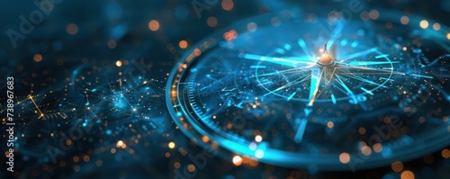 AI Ethics debate, abstract moral compass - digital dilemmas, vibrant discourse