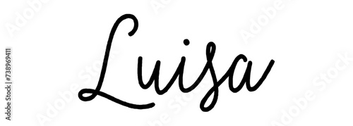Luisa - black color - name written - ideal for websites,, presentations, greetings, banners, cards,, t-shirt, sweatshirt, prints, cricut, silhouette, sublimation	

