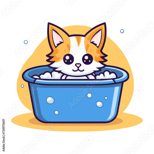 Cat litter box icon. Vector illustration