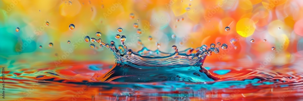 colorful water splashes in the background Generative AI colorful water splashes in the background Generative AI