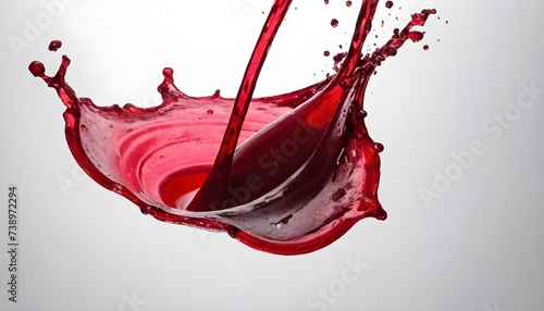 Hibiscus (Roselle, jamaica) juice splash isolated on white background. photo