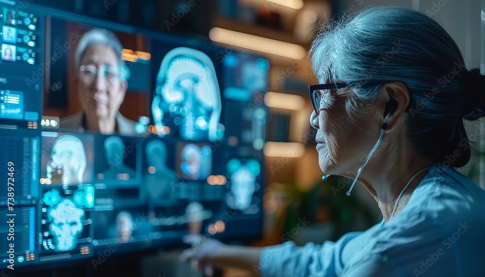 remote health monitoring for elderly care with an image showing