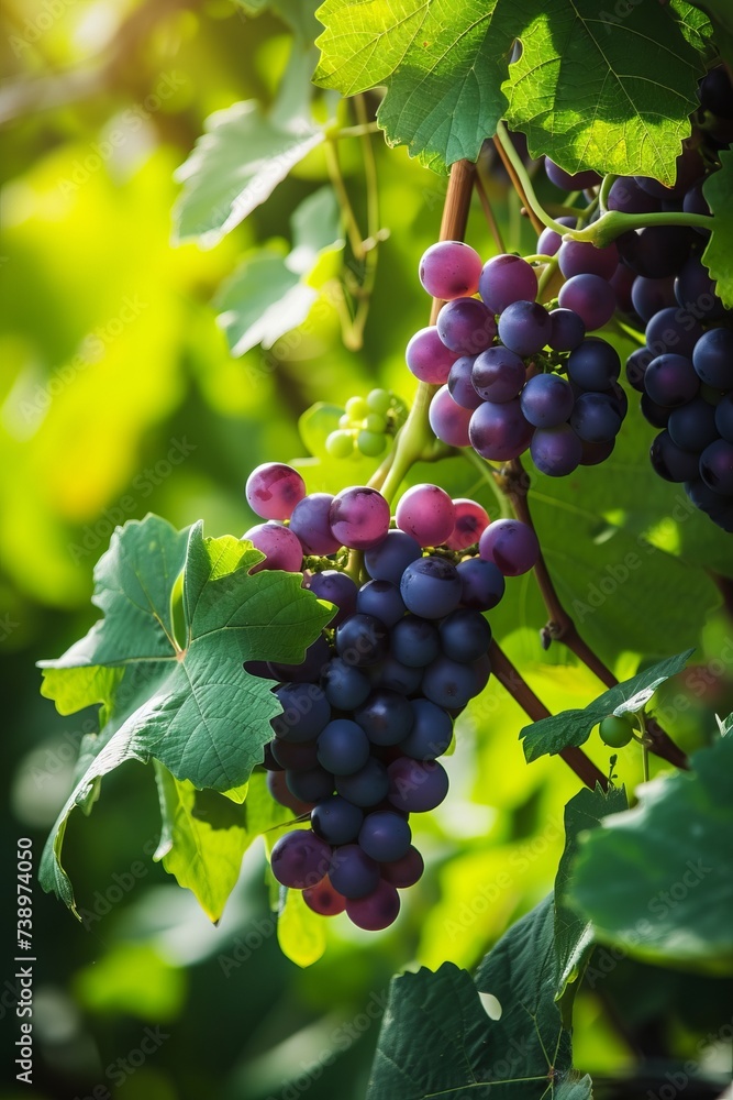 Fresh plantations grapes growing, photographic real quality --ar 2:3 --v 6 Job ID: a406dc70-7188-4f09-8a89-e3eec4803dd0
