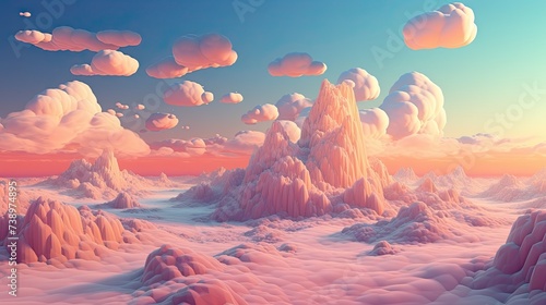 pink clouds background