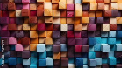 abstract background made of cubes