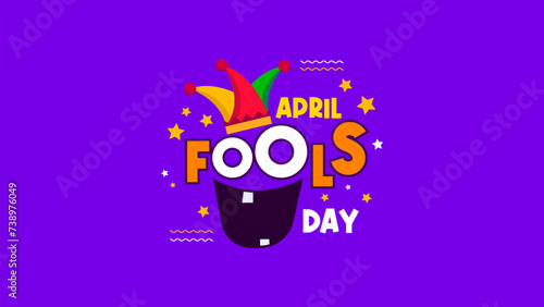 April. April Fool's day celebration. April fun is full of jokes. Celebrate April Fool's Day with a trumpet and a clown hat. celebrate the month of April