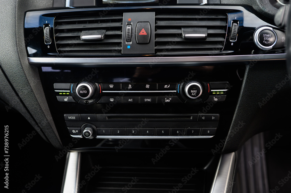 Fototapeta premium close up of a car dashboard