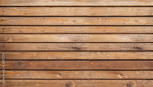Wood plank brown texture background with horizontal planks; copy space