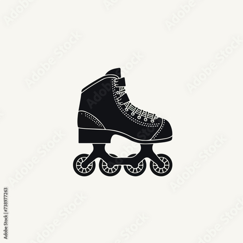 Wallpaper Mural Roller skates in cartoon, doodle style. Image for t-shirt, web, mobile apps and ui. Isolated 2d vector illustration in logo, icon, sketch style, Eps 10. AI Generative Torontodigital.ca
