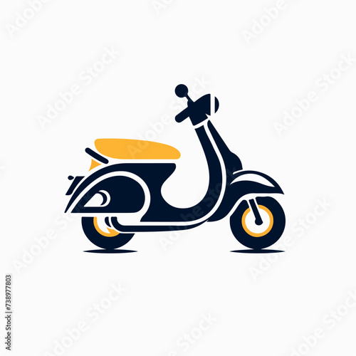 Scooter in cartoon, doodle style. Image for t-shirt, web, mobile apps and ui. Isolated 2d vector illustration in logo, icon, sketch style, Eps 10. AI Generative