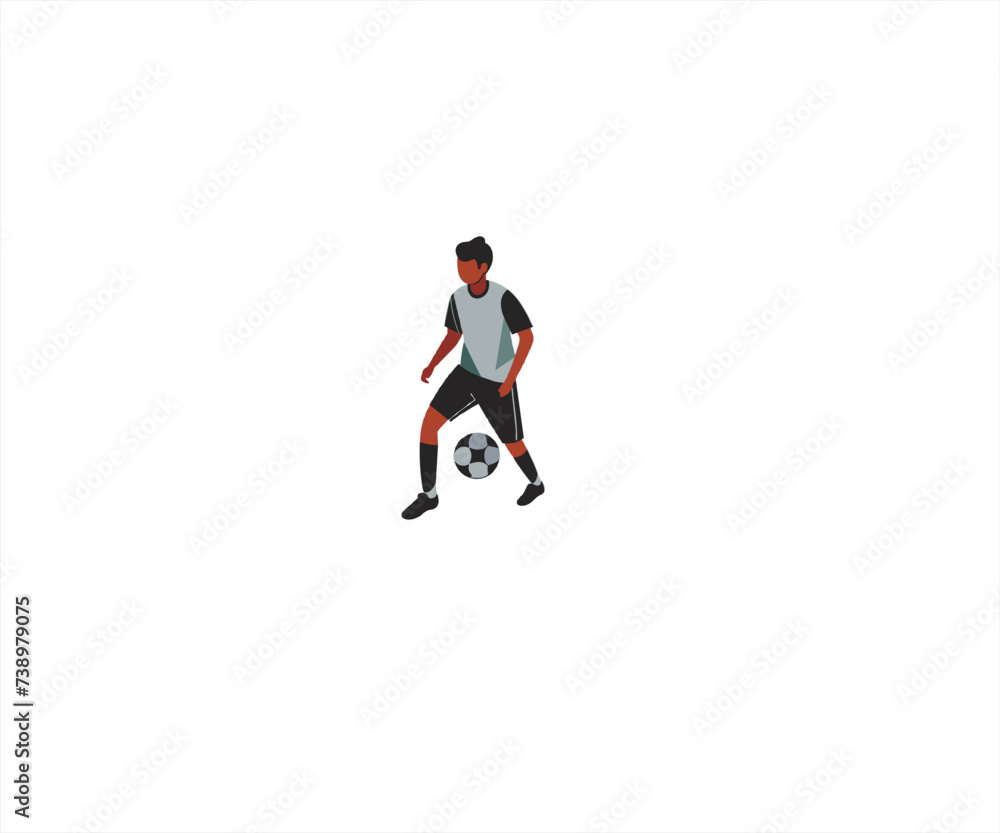 Obraz premium football player flat design illustration