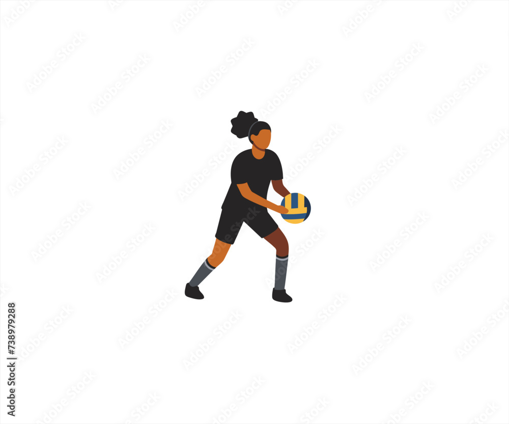 volleyball player flat design volleyball player flat design