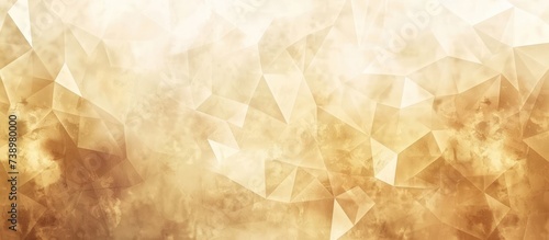 Rendering gold polygon geometric textured abstract background. AI generated image
