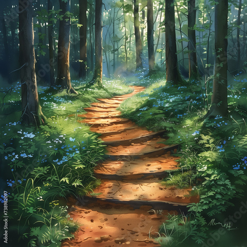 a forest road
Generative AI