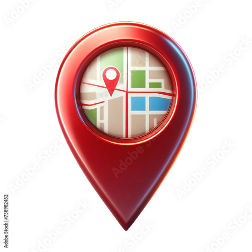 Free Download Glossy red destination map pointer icon, cut out - GFXLoad