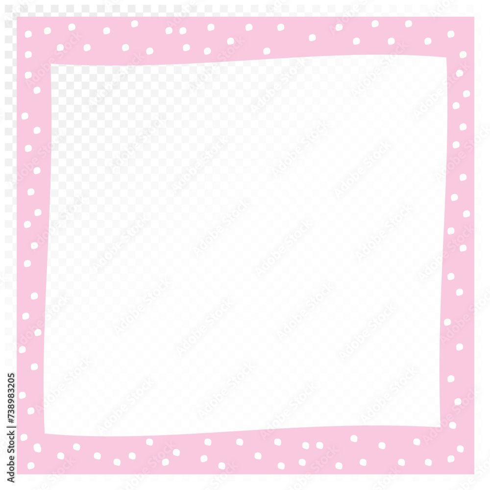 Cartoon frame with abstract dots