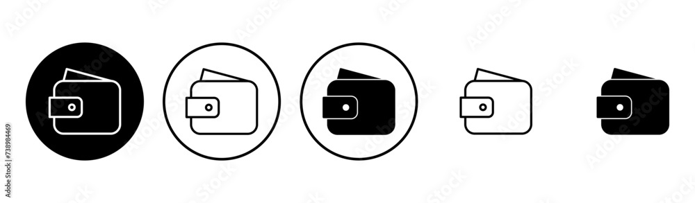 Wallet icon set. wallet vector icon Wallet icon set. wallet vector icon