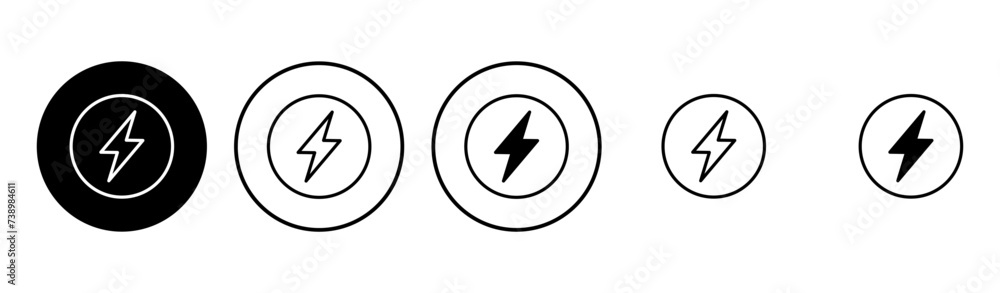 Power icon set. Power Switch Icon. Electric power Power icon set. Power Switch Icon. Electric power