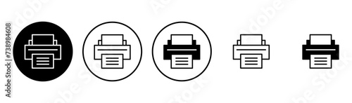 Print icon set. printer icon vector. photo