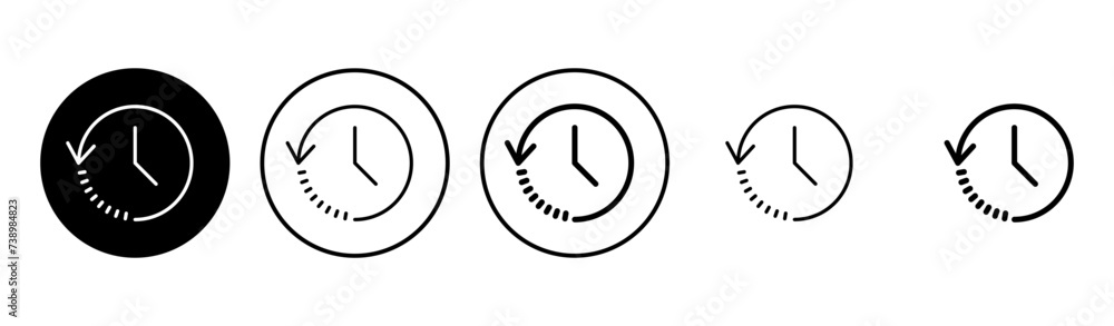History icon set. recent event history History icon set. recent event history