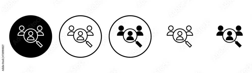 Hiring icon set. Search job vacancy icon. Human resources concept. Recruitment Hiring icon set. Search job vacancy icon. Human resources concept. Recruitment