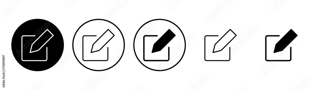 Edit icon set. edit document icon. edit text icon. pencil. sign up Edit icon set. edit document icon. edit text icon. pencil. sign up
